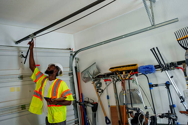 Professional Garage Door Roller Replacement technician working in Sachse, TX